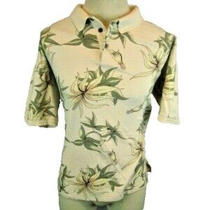 Mens La Cabana Cotton SS Aloha Island Hawaiian Golf Polo Shirt sz XL